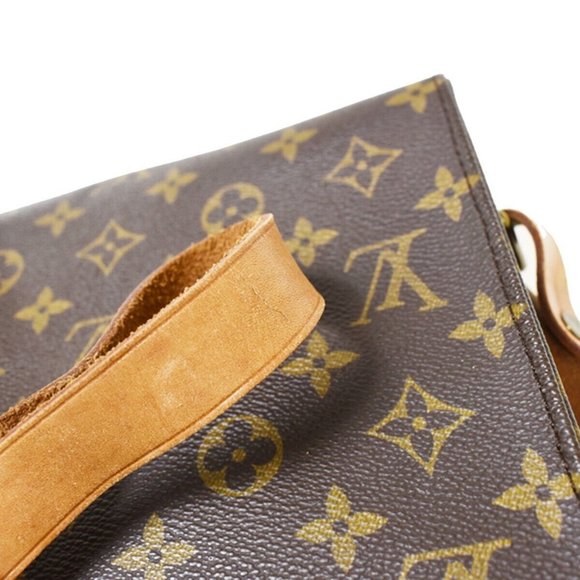 Authentic LOUIS VUITTON Cartouchiere MM Shoulder Bag Monogram Leather Brown - Picture 7 of 10